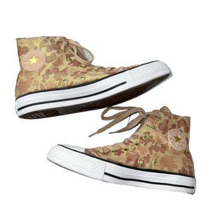 Converse Chuck Taylor High Top Particle Beige Glitter Brown Camo Women's Size 6
